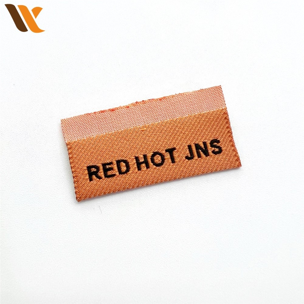 Custom Brand Small Orange Neck Woven Label 3