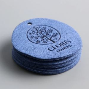 Custom Dexos Logo Microfiber Suede Leather Label