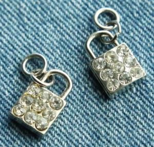 Metal Pendant Charms kanssa timantti